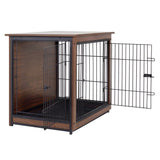 Furniture Dog Crib Walnut Finish