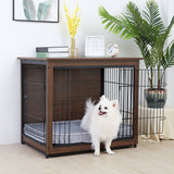 Furniture Dog Crib Walnut Finish